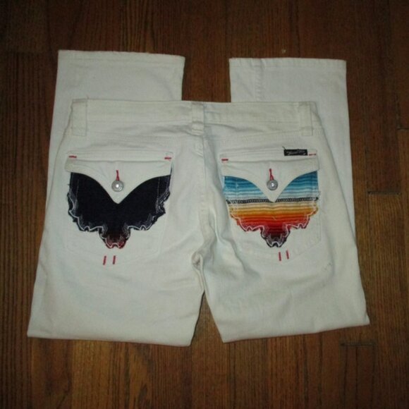 MISS ME White Flap Pkt Capri Jeans - Picture 2 of 9